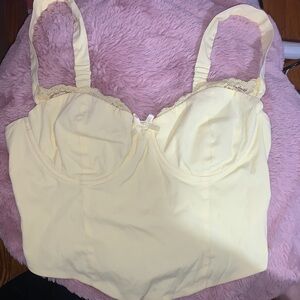 Garage Yellow Lace Bustier